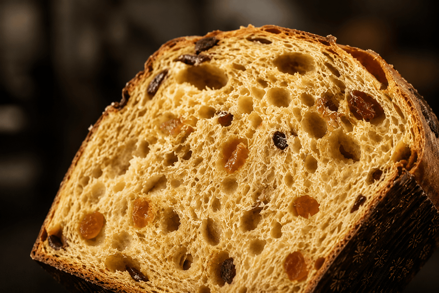 Fresh Dacasto bread on a wooden board